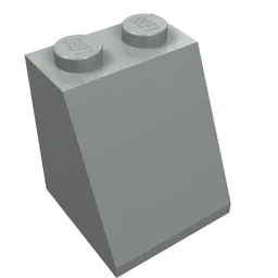 Brick Sloped 65° 2 x 2 x 2 Smooth without Bottom Tube / Light Gray
