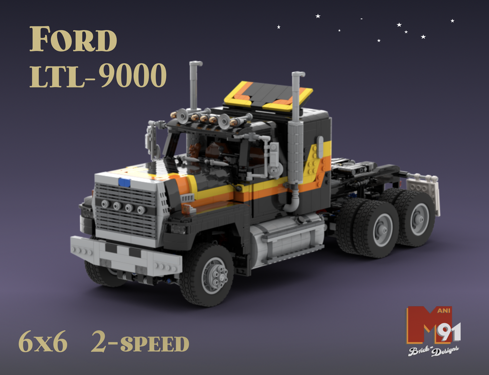 Lego Ford LTL 9000 6x6 BLACK
