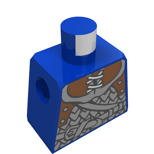 Lego Torso LotR Rohan Soldier Mail Armor with Belt Print