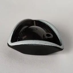 Hat Pirate Tricorne / Triangle with White Brim Print