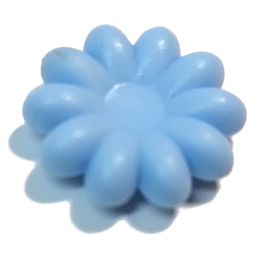 Lego Clikits Icon, Flower 2 x 2 Large, 10 Petals with Pin [Frosted] / Bright Light Blue