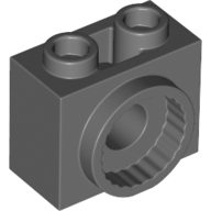 Lego Brick Special 1 x 2 x 1 1/3 with Rotation Joint Socket / Dark Bluish Gray
