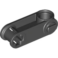 Technic Axle and Pin Connector Perpendicular 3L with Pin Hole / Black