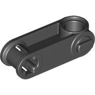 Lego Technic Axle and Pin Connector Perpendicular 3L with Pin Hole / Black