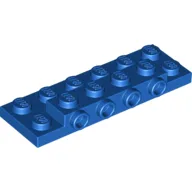 Plate Special 2 x 6 x 2/3 with 4 Studs on Side, 1 Support Wall on Bottom / Blue
