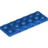 Lego Plate Special 2 x 6 x 2/3 with 4 Studs on Side, 1 Support Wall on Bottom / Blue