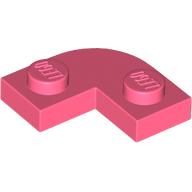 Lego Plate Round Corner 2 x 2 with 1 x 1 Cutout / Coral