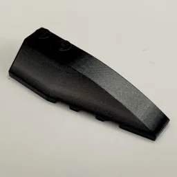 Brick Wedged, Curved 6 x 2 Right with Silver Windscreen Print / Black