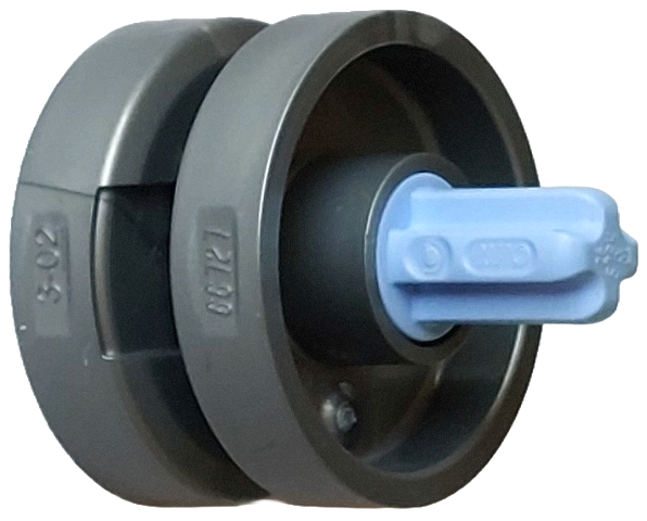 Lego Wheel 18mm D. x 12mm with Pin Hole and Stud, Dotted Brake Rotor Lines with Fixed Rotatable Bright Light Blue Technic, Axle 1L with Pin without Friction Ridges with Squared Hole (66727 / 5794)