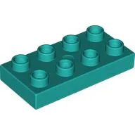 Duplo Plate 2 x 4 / Dark Turquoise