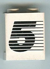 Panel 1 x 2 x 2 with Number 5 Print [8850]