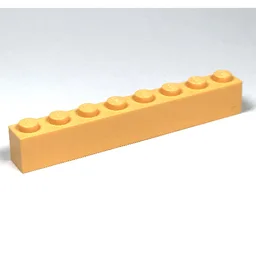 Brick 1 x 8 / Warm Yellowish Orange