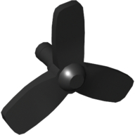 Lego Duplo Rotor / Propeller, 3 Blade / Blue