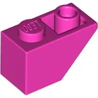 Brick Sloped Inverted 45° 2 x 1 / Dark Pink