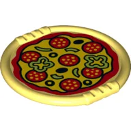 Duplo Disk with Pizza Salami Print / Bright Light Yellow