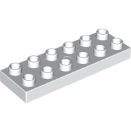 Lego Duplo Plate 2 x 6 / White