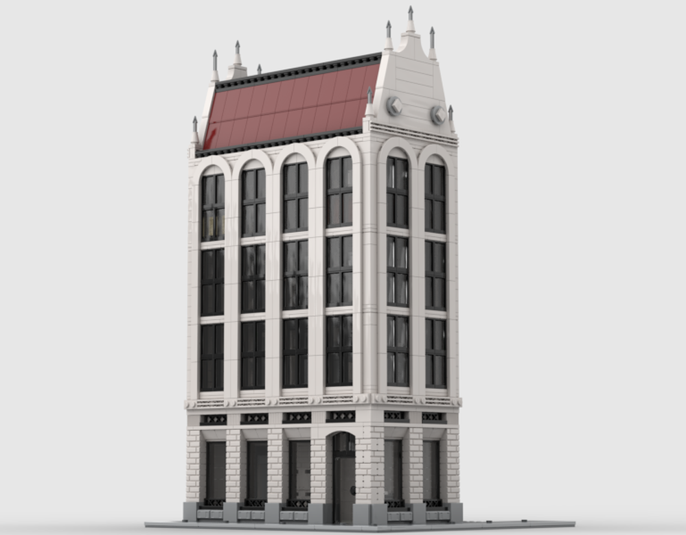 Lego Old office building, white building only version