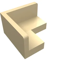 Panel 2 x 2 x 1 Corner / Tan