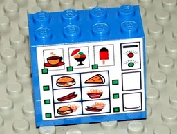 Stickered Assembly 4 x 2 x 3 with Food Vending Machine Pattern (Sticker) - Sets 4560 / 4561