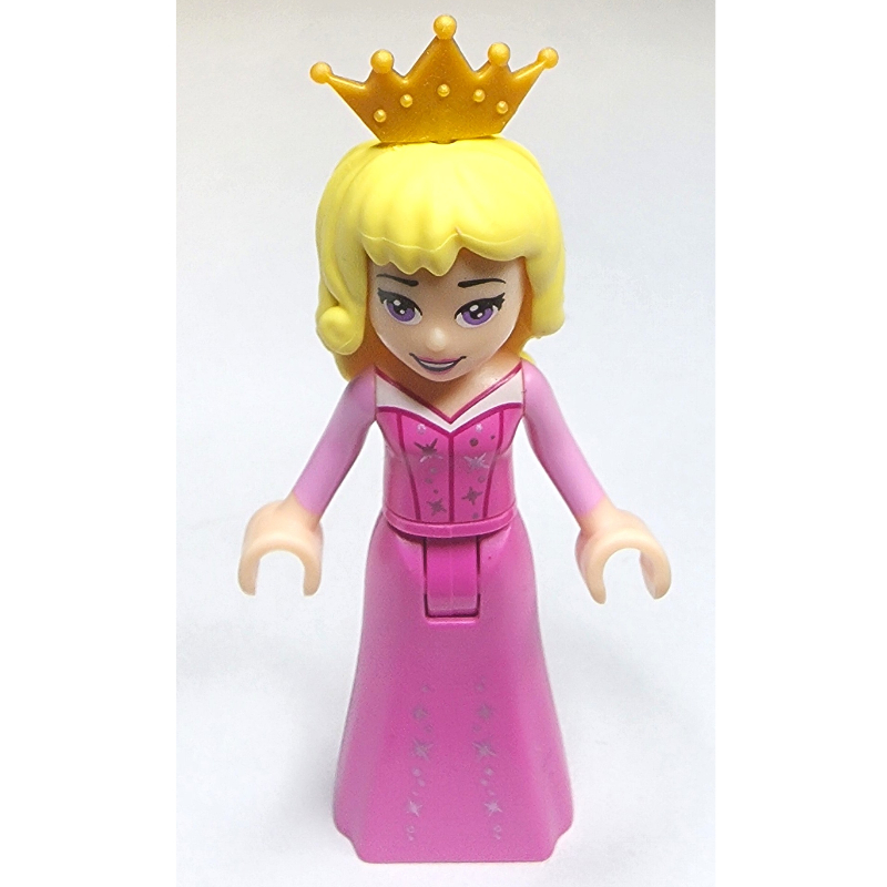 Lego Aurora - Dark Pink Dress, Silver Decoration, Pearl Gold Crown