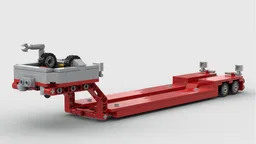 Lowboy container trailer