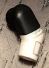 Arm, Left with Black Short Sleeve and Silver Trim Pattern