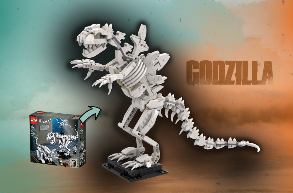Lego Godzilla Skeleton - Lego Dinosaur Fossils
