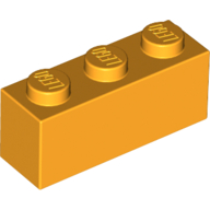 Lego Brick 1 x 3 / Bright Light Orange