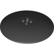 Lego Dish 10 x 10 Inverted (Radar) with Solid Studs / Black