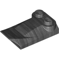 Brick Wedged, Curved 2 x 3 x 2/3 Two Studs, Wing End / Pearl Titanium