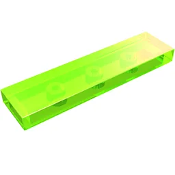 Tile 1 x 4 with Groove / Trans-Bright Green