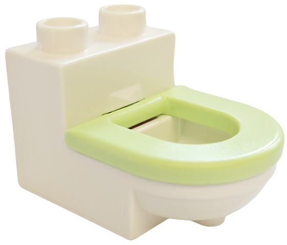 Lego Duplo, Furniture Toilet with Yellowish Green Seat (4911 / 4912)