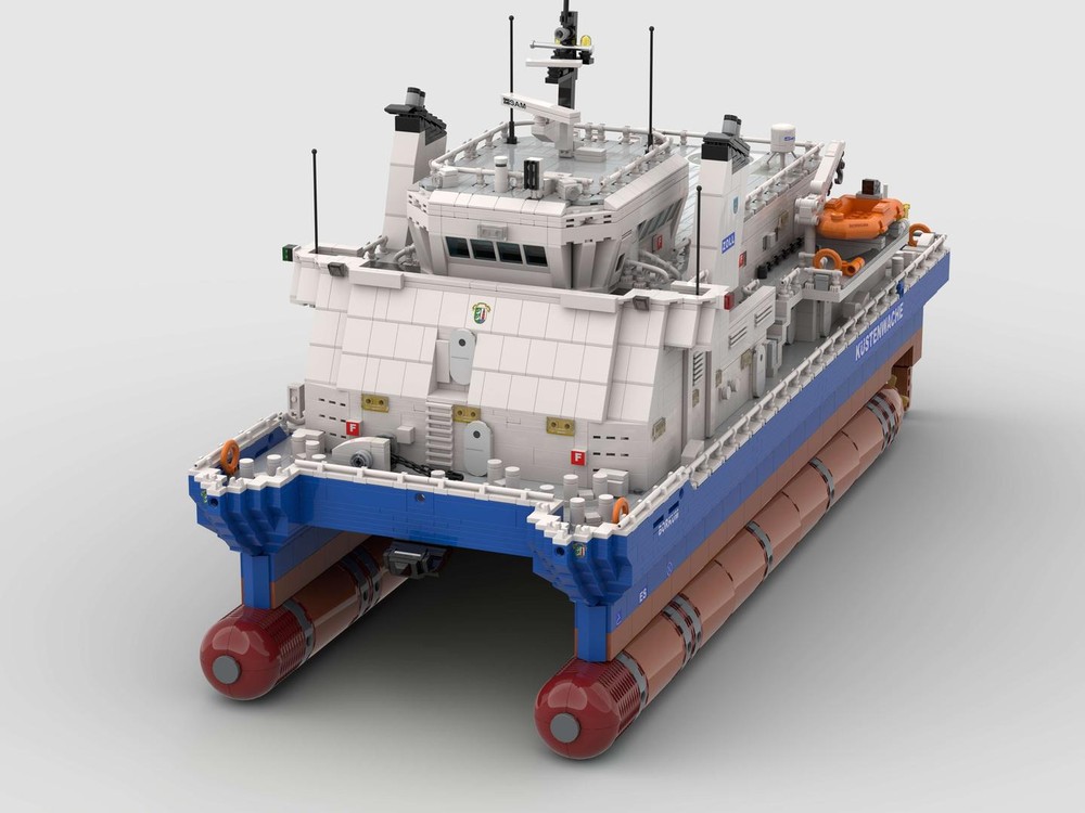 Lego German coast guard cruiser as SWATH ship "BORKUM"