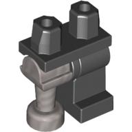 Lego Left Leg, Pearl Light Gray Pirate Peg Leg, and Black Hips / Black