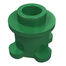 Belville / Scala, Brick Round 1 x 1 x 2/3 Round / Green