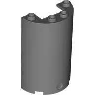 Cylinder Half 2 x 4 x 5 with 1 x 2 cutout / Dark Bluish Gray