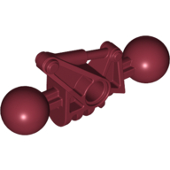 Lego Large Figure Skeletal, Limb, with 2 Ball Joints, and Hole (Toa Metru) / Dark Red