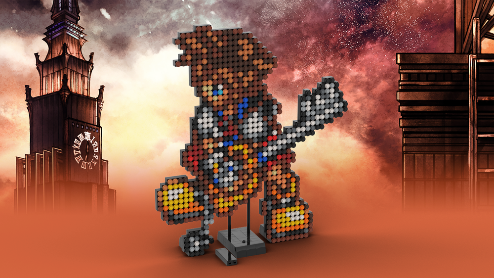 Lego Kingdom Hearts Pixelated Sora