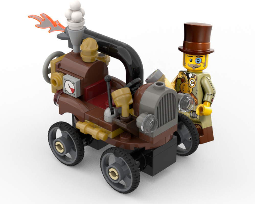 Lego Steampunk soap box racer for Steampunk Inventor #1
