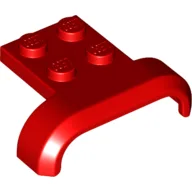 Wheel Arch, Mudguard 3 x 4 with 2 x 2 Plate / Red