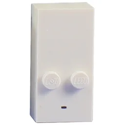 Braille Brick 2 x 4 with 2 Studs ⠤ and '-' Print / White