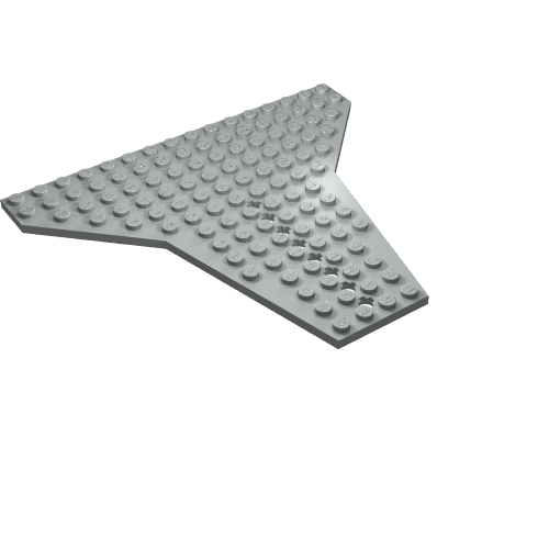 Lego Wedge, Plate 16 x 14 Shuttle / Light Gray