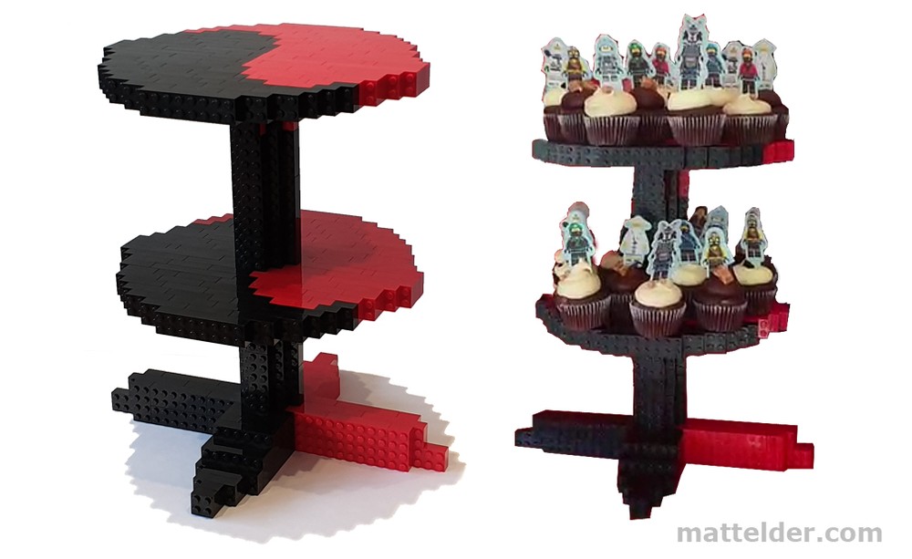 Lego Cupcake Stand with Yin Yang Design