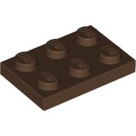 Lego Plate 2 x 3 / Brown