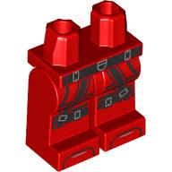 Lego Hips and Red Legs with Black Straps print / Red
