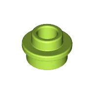 Plate Round 1 x 1 with Open Stud / Lime