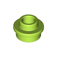Lego Plate Round 1 x 1 with Open Stud / Lime