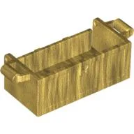 Treasure Chest Bottom with Rear Slots, with Groove / Pearl Gold