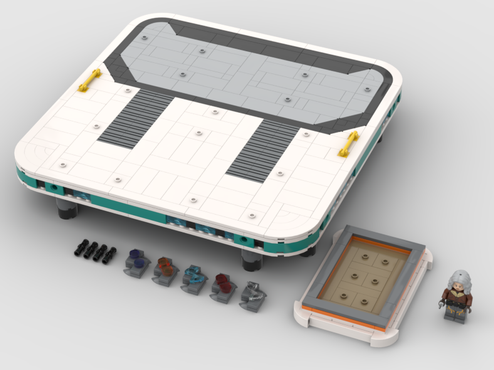Lego Marguerite Maida's Foundation and planter (with all precursor tablets, Subnautica/Subnautica Below Zero)