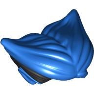 Lego Hair Swept Back Pointy, 2 Points with Black Streaks Pattern / Blue